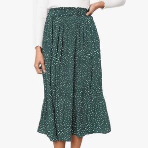 Green Polka Dot Women's Skirt